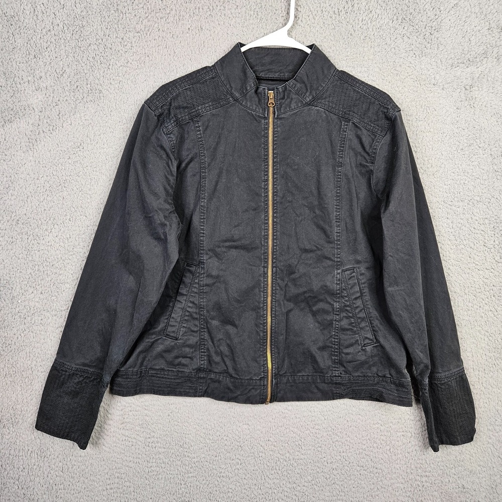 AVENTURA Organic cotton light black Full Zip Jacket Size L